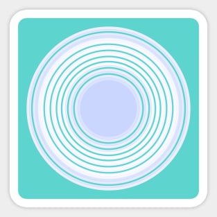 Circles lilac, white and green Sticker